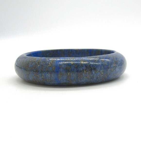 Lapis Lazuli Bangle Blue Bracelet 67 mm 8" Inner Circ. Solid - Picture 5 of 11